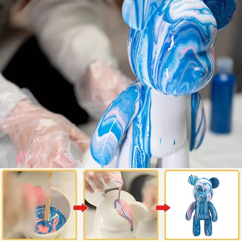 DIY-UAE-Animal-Bear-Painting-Hand-Painting-Parent-Child-Toy-Gift-Graffiti-Bearbrick-Statue-Home-Deco DIY UAE Animal Bear Painting Hand Painting Parent Child Toy Gift Graffiti Bearbrick Statue Home Deco